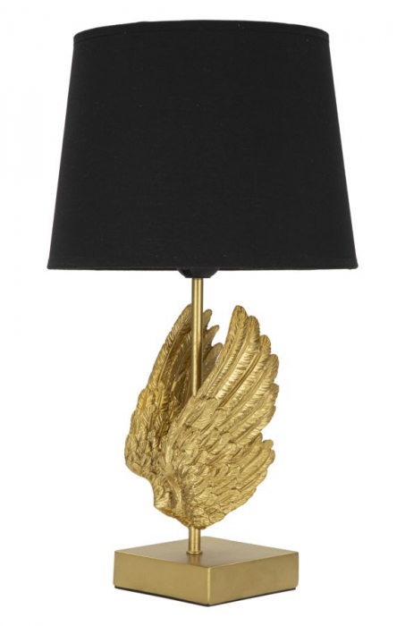 Veioza Wings, rasina/metal/textil, auriu/negru, Mauro Ferretti [1]
