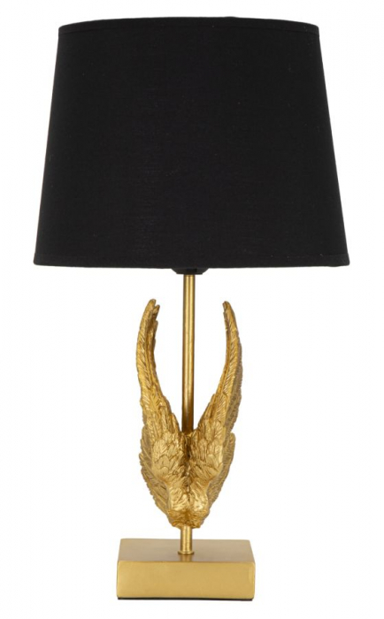 Veioza Wings, rasina/metal/textil, auriu/negru, Mauro Ferretti [2]