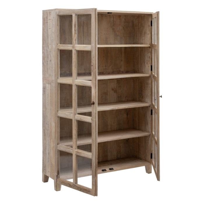 Vitrină mango alb antichizat sticlă [4]