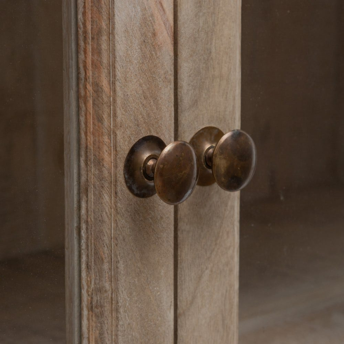 Vitrină mango alb antichizat sticlă [9]