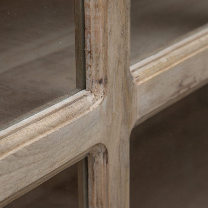 Vitrină mango alb antichizat sticlă [10]