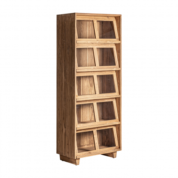 Vitrina scandinava lemn tec reciclat|Vitrine minimaliste [2]
