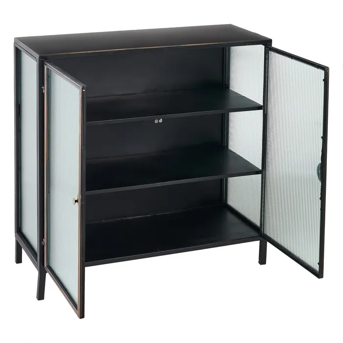 vitrina eleganta cu rafturi de sticla CreativDeco [2]