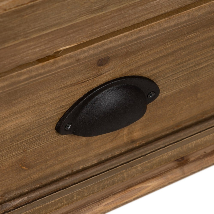 Vitrină lemn de brad uși sticlă sertar [7]