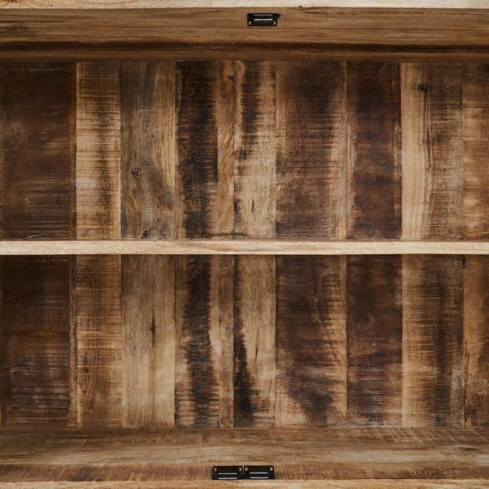 Vitrină mango natural două uși sticlă [6]