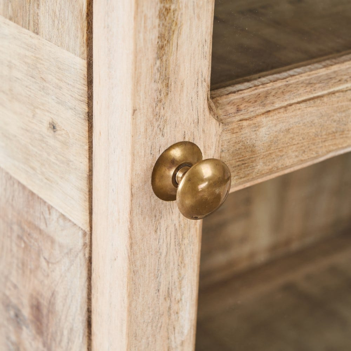 Vitrină mango natural ușă sticlă [6]