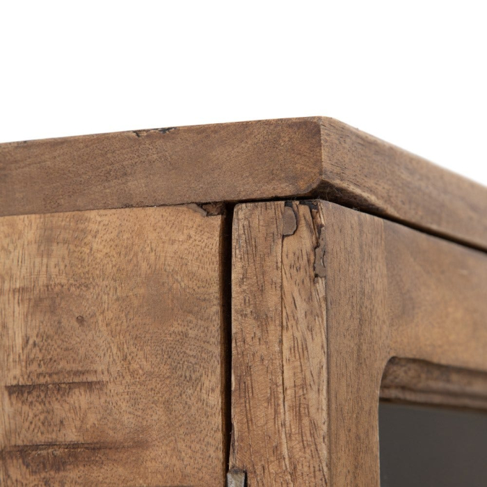 Vitrină lemn de mango rustică sticlă [5]