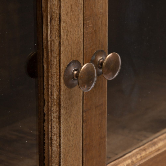 Vitrină lemn de mango rustică sticlă [10]