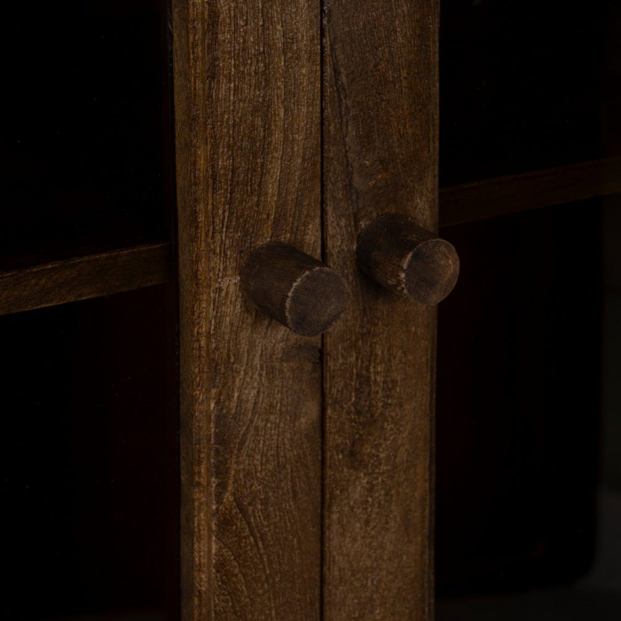 Vitrină mango maro uși sticlă compactă [7]