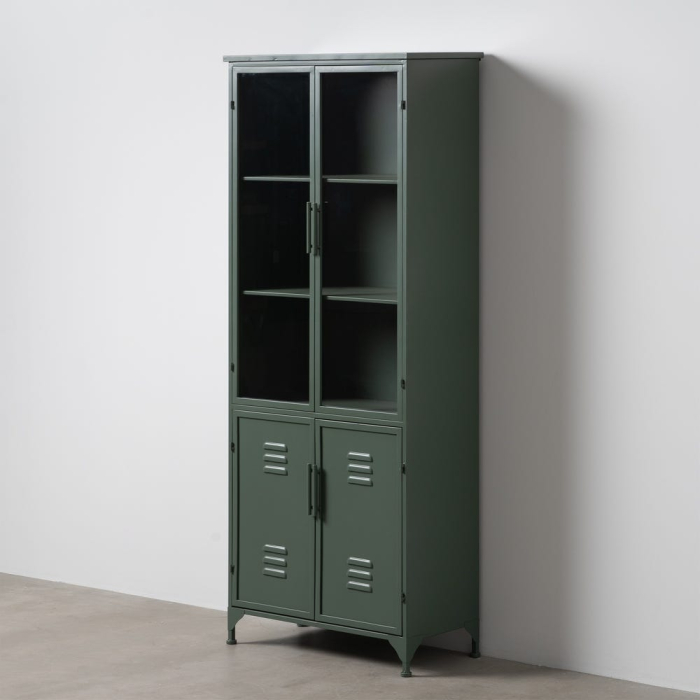 Vitrina metal verde industrial|Vitrine decor moderne [2]
