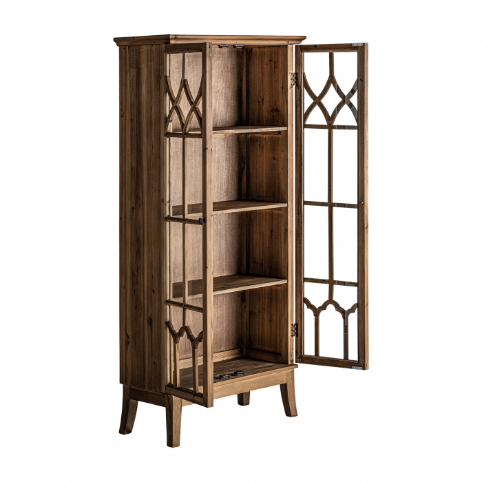 Vitrina clasica lemn ulm maro|Vitrine elegante [3]