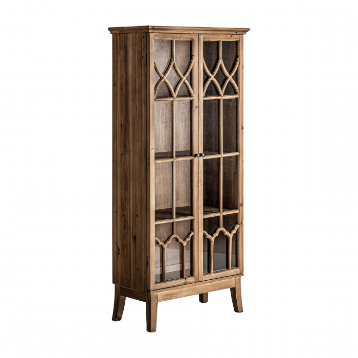 Vitrina clasica lemn ulm maro|Vitrine elegante [2]
