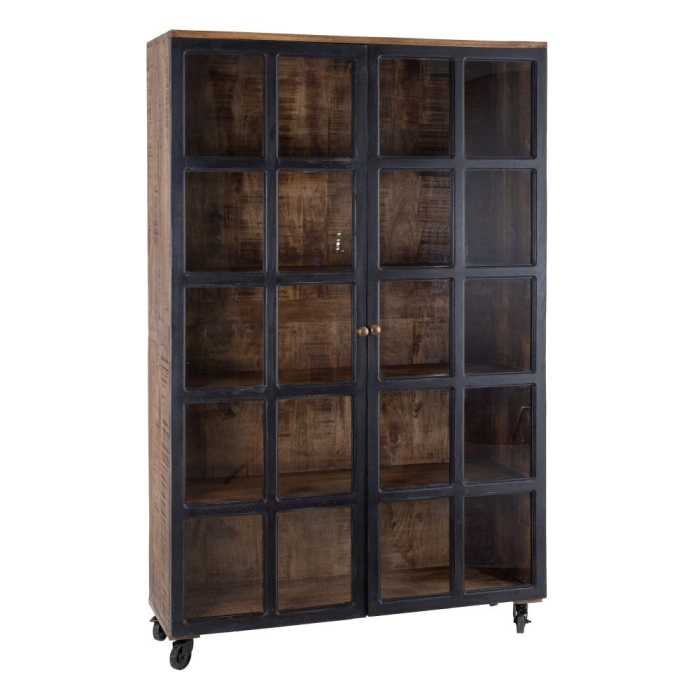 Vitrină industrială mango negru sticlă [2]