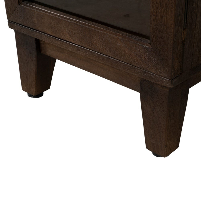 Vitrină mango maro îngustă sticlă [10]