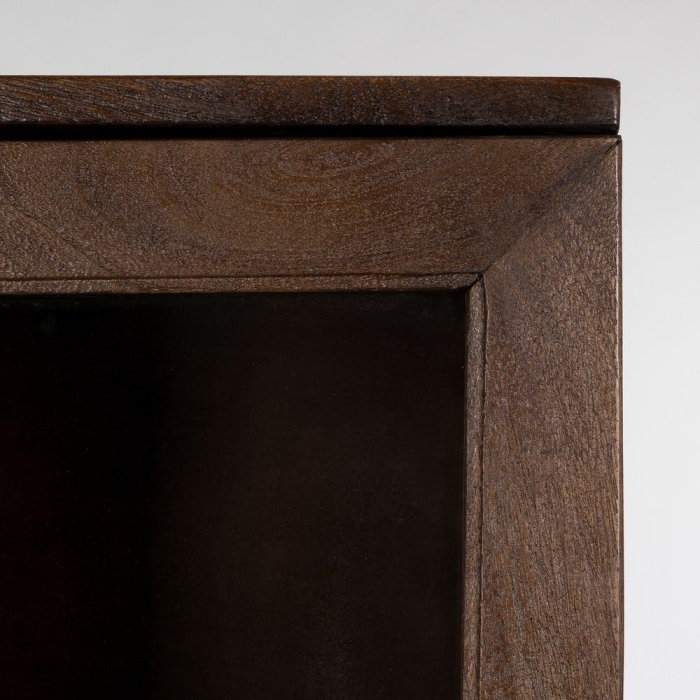 Vitrină mango maro îngustă sticlă [8]