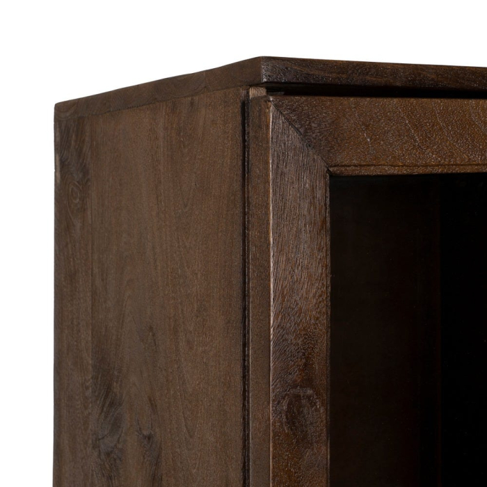 Vitrină mango maro îngustă sticlă [4]