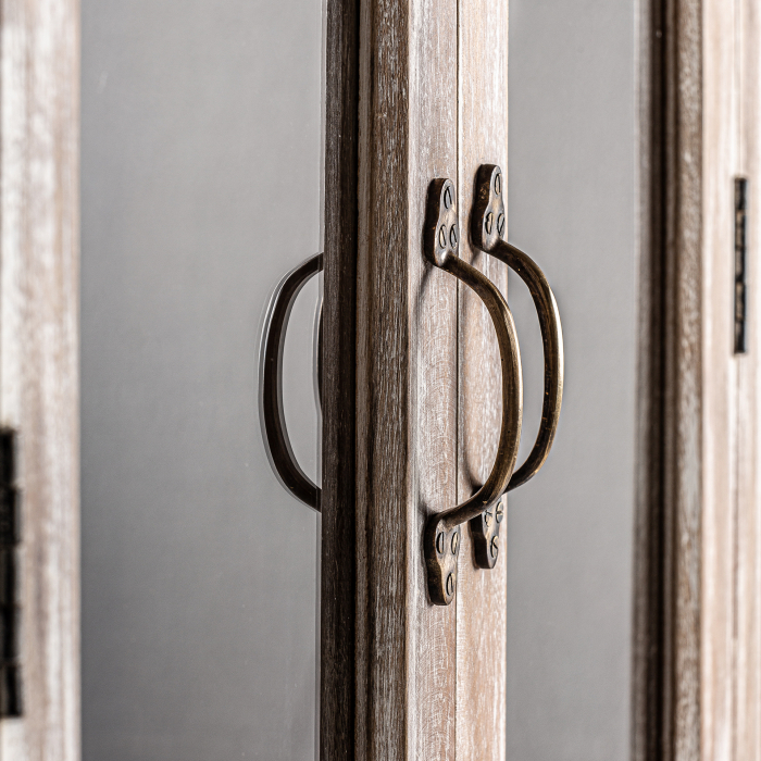 Vitrina rustica lemn mango alb maro|Vitrine elegante [5]