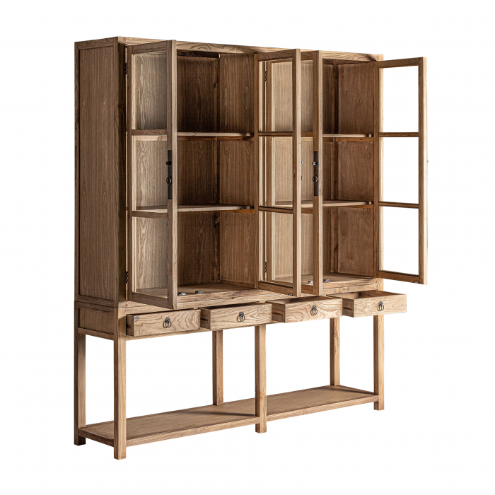 Vitrina coloniala lemn ulm maro|Vitrine premium [3]