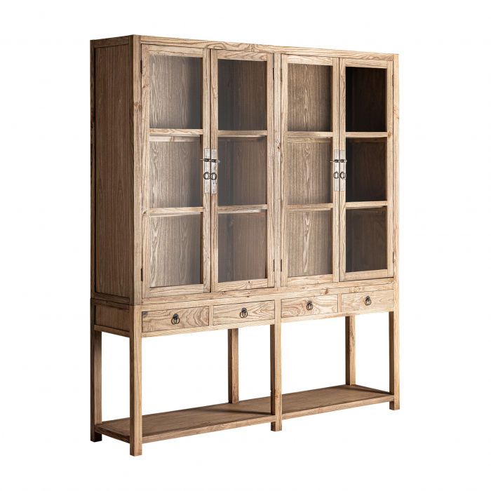 Vitrina coloniala lemn ulm maro|Vitrine premium [2]