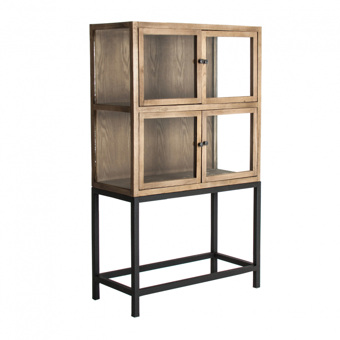 Vitrina modulara clasica lemn reciclat|Vitrine versatile [3]