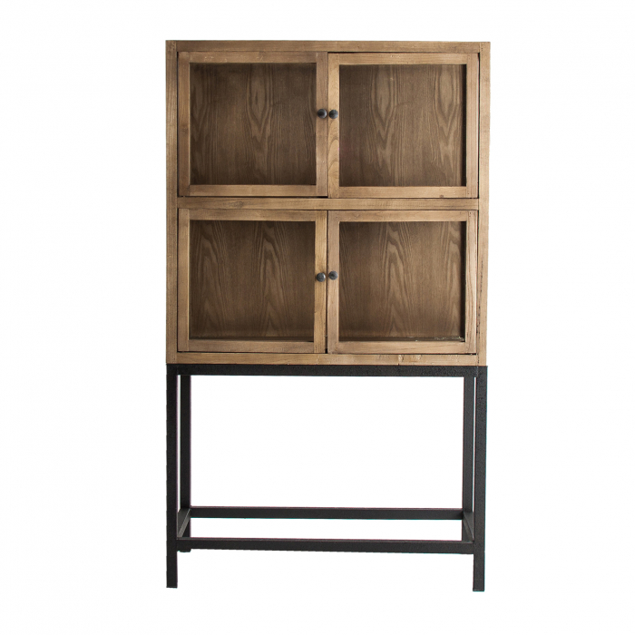 Vitrina modulara clasica lemn reciclat|Vitrine versatile [2]