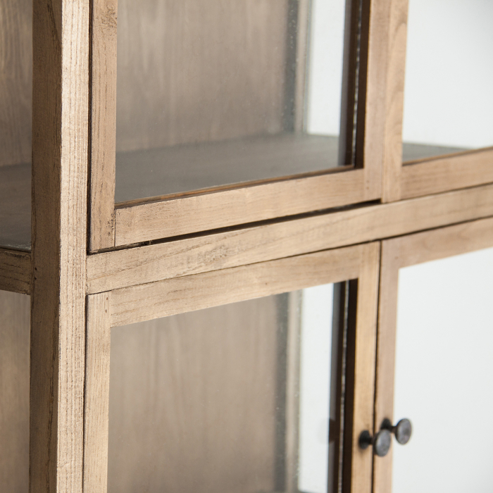 Vitrina modulara clasica lemn reciclat|Vitrine versatile [6]
