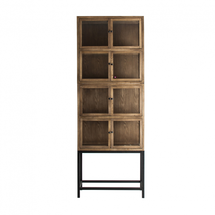 Vitrina modulara clasica lemn reciclat|Vitrine versatile [4]