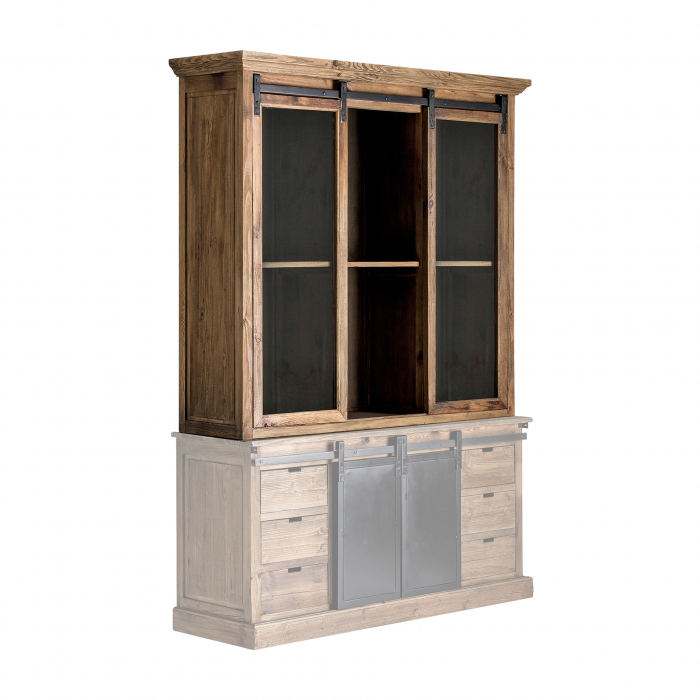 Vitrina modulara industriala lemn reciclat|Vitrine autentice [1]