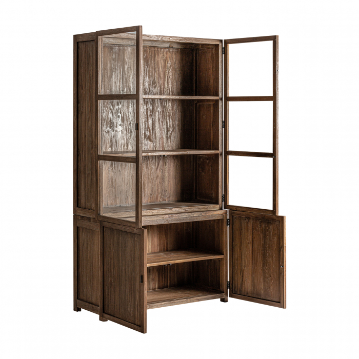Vitrina coloniala lemn tec reciclat|Vitrine impunatoare [3]