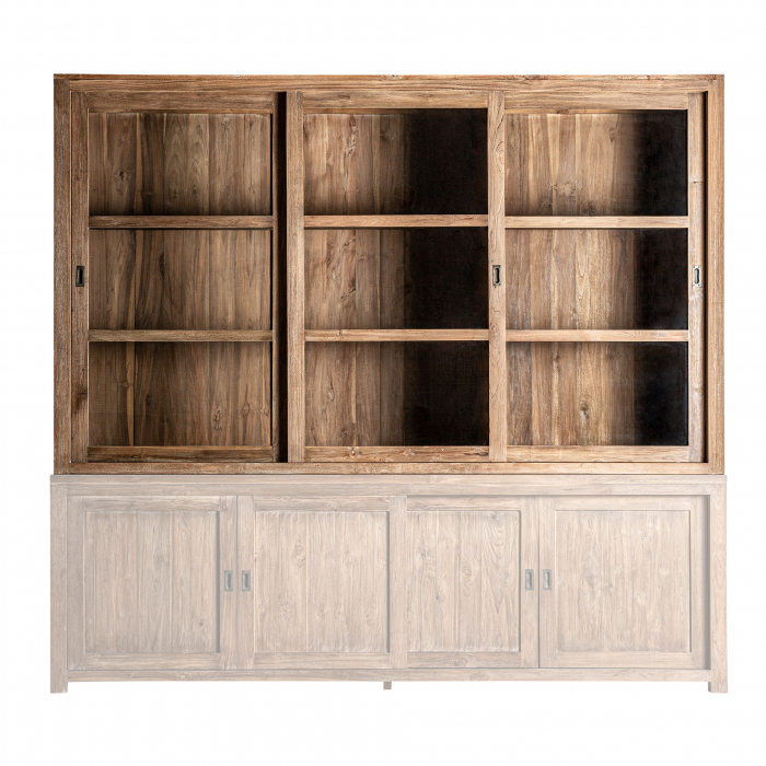 Vitrina coloniala lemn tec reciclat|Vitrine statement [1]
