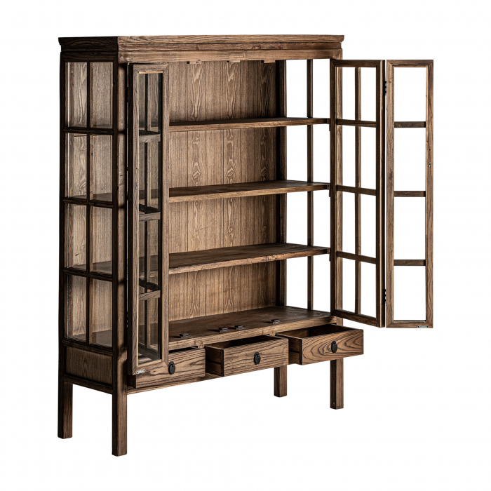 Vitrina coloniala lemn ulm maro|Vitrine elegante [3]