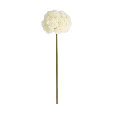Flori, Plante artificiale - Allium artificial alb-crem cu cap sferic dens din petale înguste pe tijă verde înaltă de 160 cm