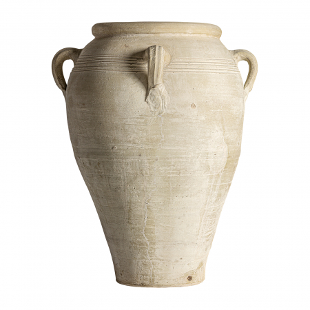 Obiecte decorative - Amfora unicat argila crem | Decoratiuni vintage impresionante