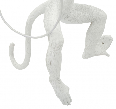 Aplică decorativă modernă albă din rășină sculpturală Monkey [8]