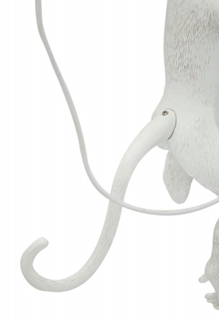 Aplică decorativă modernă albă din rășină sculpturală Monkey [6]
