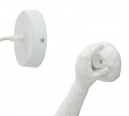 Aplică decorativă modernă albă din rășină sculpturală Monkey [5]