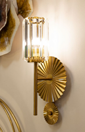 Aplică perete aurie design elegant [5]