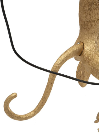 Aplică decorativă modernă aurie din rășină sculpturală Monkey [4]