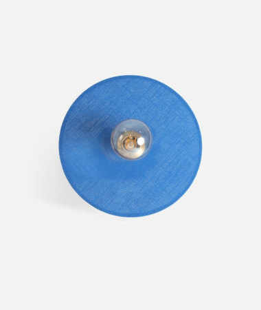 Corpuri de iluminat - Aplica de perete VETRA din bumbac albastru și aluminiu auriu