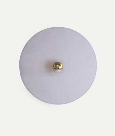 Corpuri de iluminat - Aplica de perete VETRA din bumbac gri și metal auriu