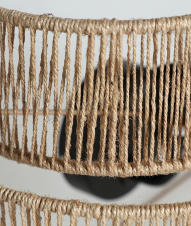 Aplica de perete YAXUNAH din iută și fier maro deschis [1]