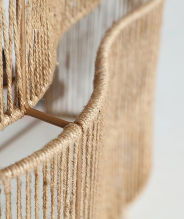 Aplica de perete YAXUNAH din iută și fier maro deschis [2]