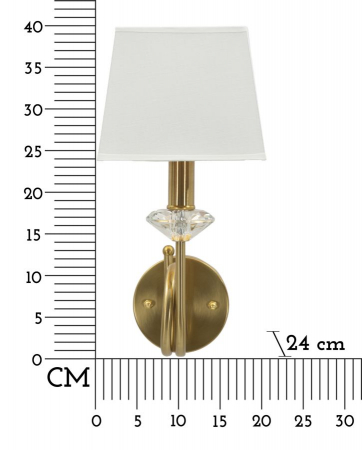 Aplica metal auriu cu cristal [8]