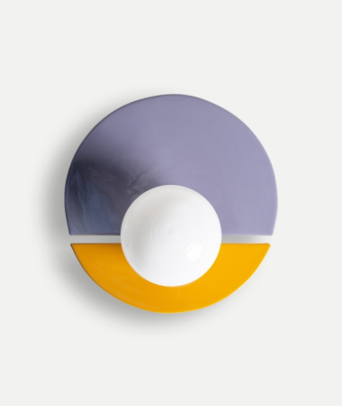 Aplica de perete NIZA din metal auriu și sticlă mov [1]