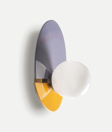 Corpuri de iluminat - Aplica de perete NIZA din metal auriu și sticlă mov