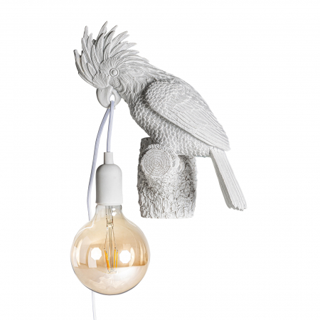 Corpuri de iluminat - Aplica perete kitsch alba|Aplice decorative artizanale