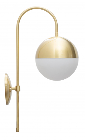 Aplica, Lampa de perete - Aplica Glamy Street,auriu/alb, fier/sticla