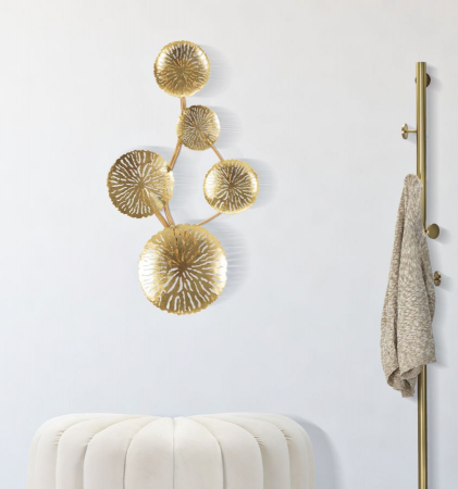 Aplica aurie Dishi 3 lumini CreativDeco lampa perete decorativa Glam [10]