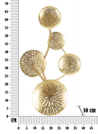 Aplica aurie Dishi 3 lumini CreativDeco lampa perete decorativa Glam [11]