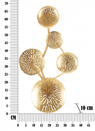 Aplica aurie Dishi 3 lumini CreativDeco lampa perete decorativa Glam [5]